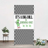 Aperturee Aperturee Big Dili Turning One Plaid Birthday Rectangle Backdrop